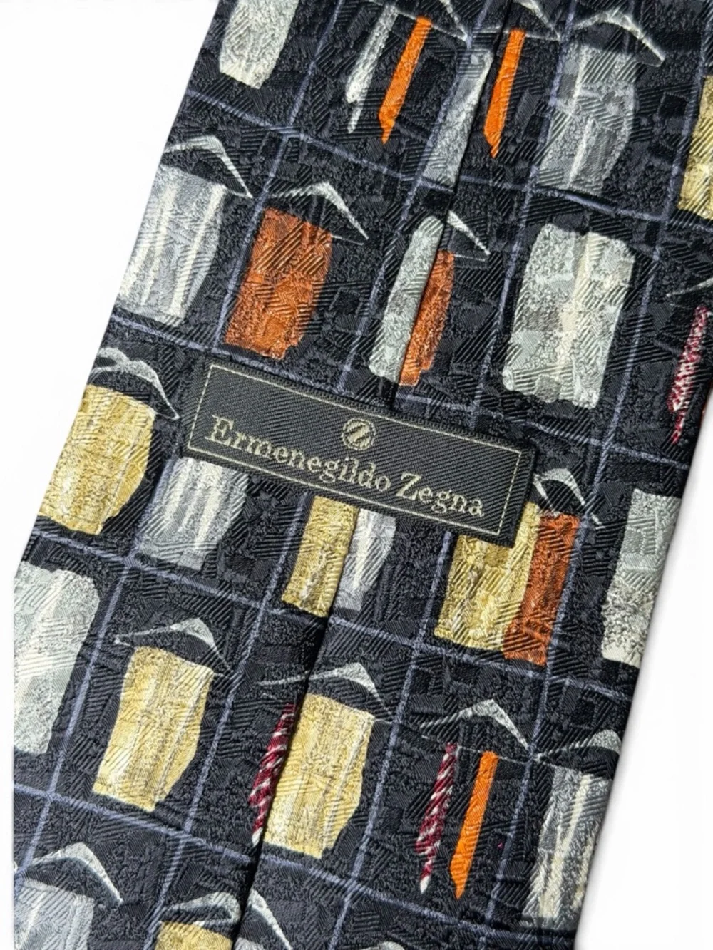 Vintage Ermenegildo Zegna 100% Silk Tie Bundle Italian Geometric Novelty Wide